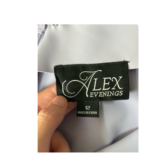 Alex Evenings short ruched sheath faux wrap dress light purple size 12 - Picture 4 of 5